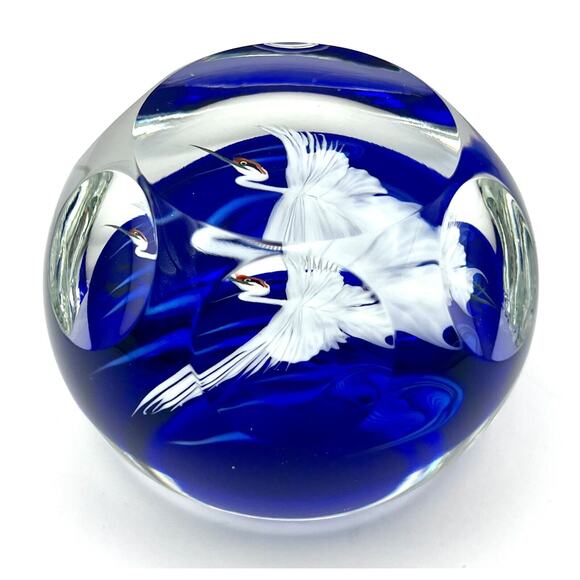 PAPERWEIGHT LUNDBERG STUDIOS DANIEL SALAZAR 1991 3.25" Magnum Rare Facetted - Picture 2 of 9